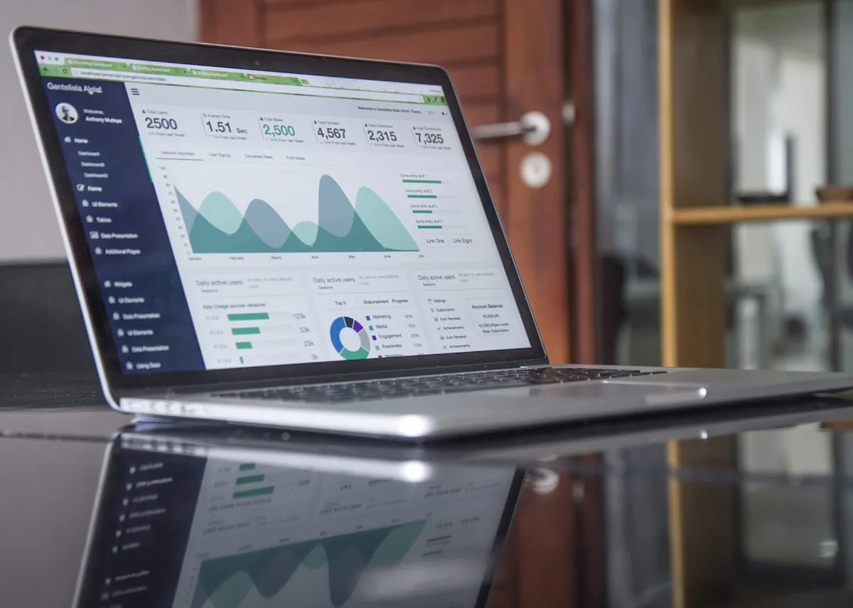 Financial spreadsheets on a laptop screen